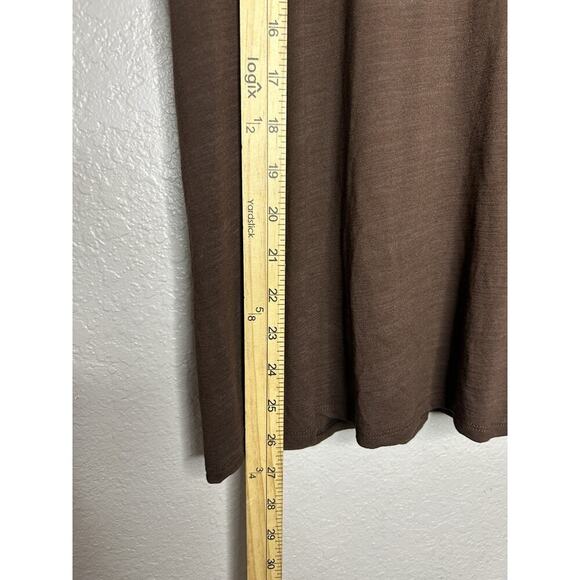 J Jill Wearever Polo Shirt Women’s Collared V Neck Short Sleeve Brown XL - Picture 3 of 7